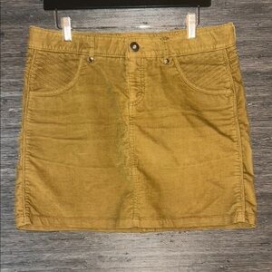 Athleta Tan/Mustard Denim Skirt